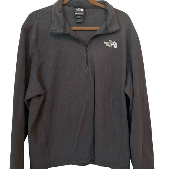 The North Face Men's Gray Fleece Jacket SZ X Large Half Zip Long Sleeves - Picture 1 of 5